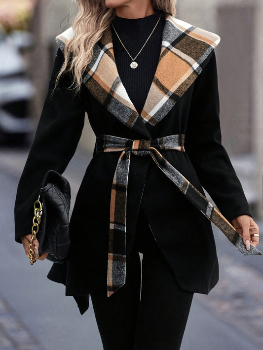 Plaid Pattern Overcoat